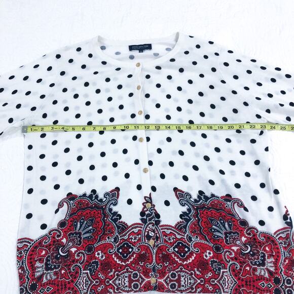 Jones New York Polka Dots and Paisley Cardigan - Picture 5 of 7
